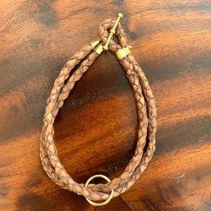 Double Braided Leather Bracelet